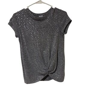 More Than Magic Glittering Gray Short Sleeve Tee size 10/12